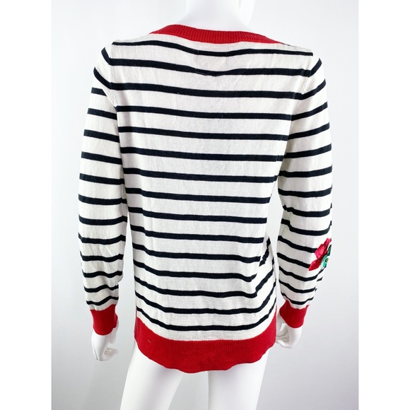 Chaser Black & White Striped Garden Knit Sweater - Picture 9 of 11